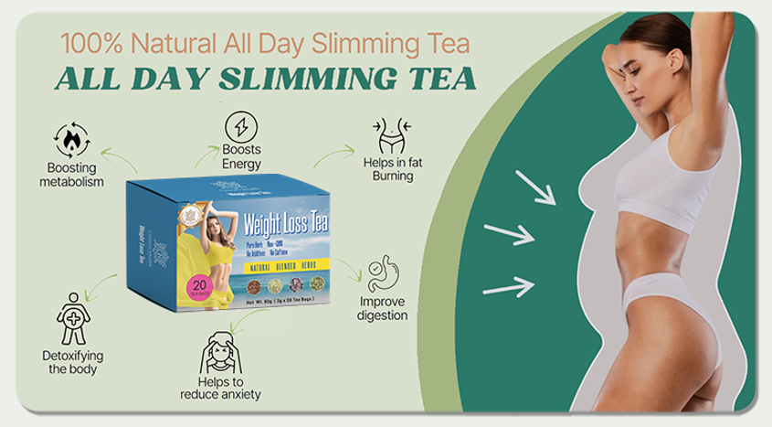 Century Health Slim Tea (Green Grapes Flavor) 25 Tea Bags Natural  Weight Loss & Gut Health