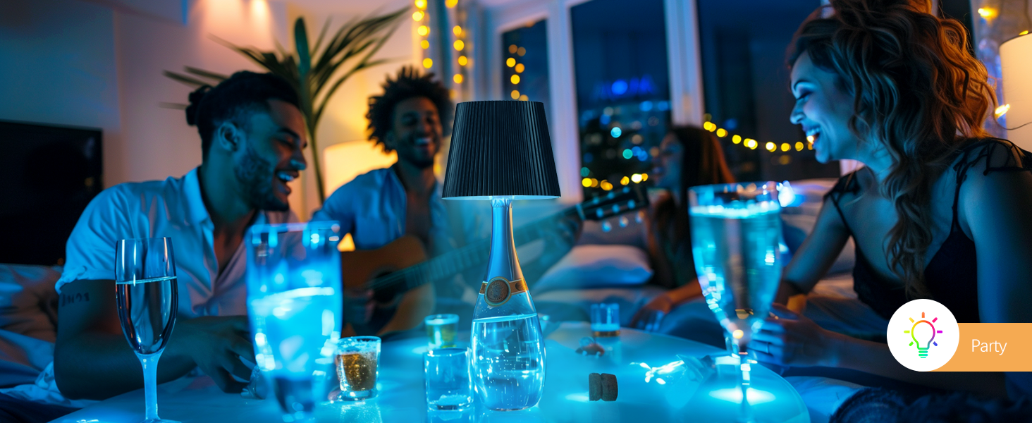 Wireless Bottle Lamp Rechargeable Bottle Lights Touch Control for Liquor Bottles Color-Changing Fillable Lamp for Bars Restaurants Home Decor