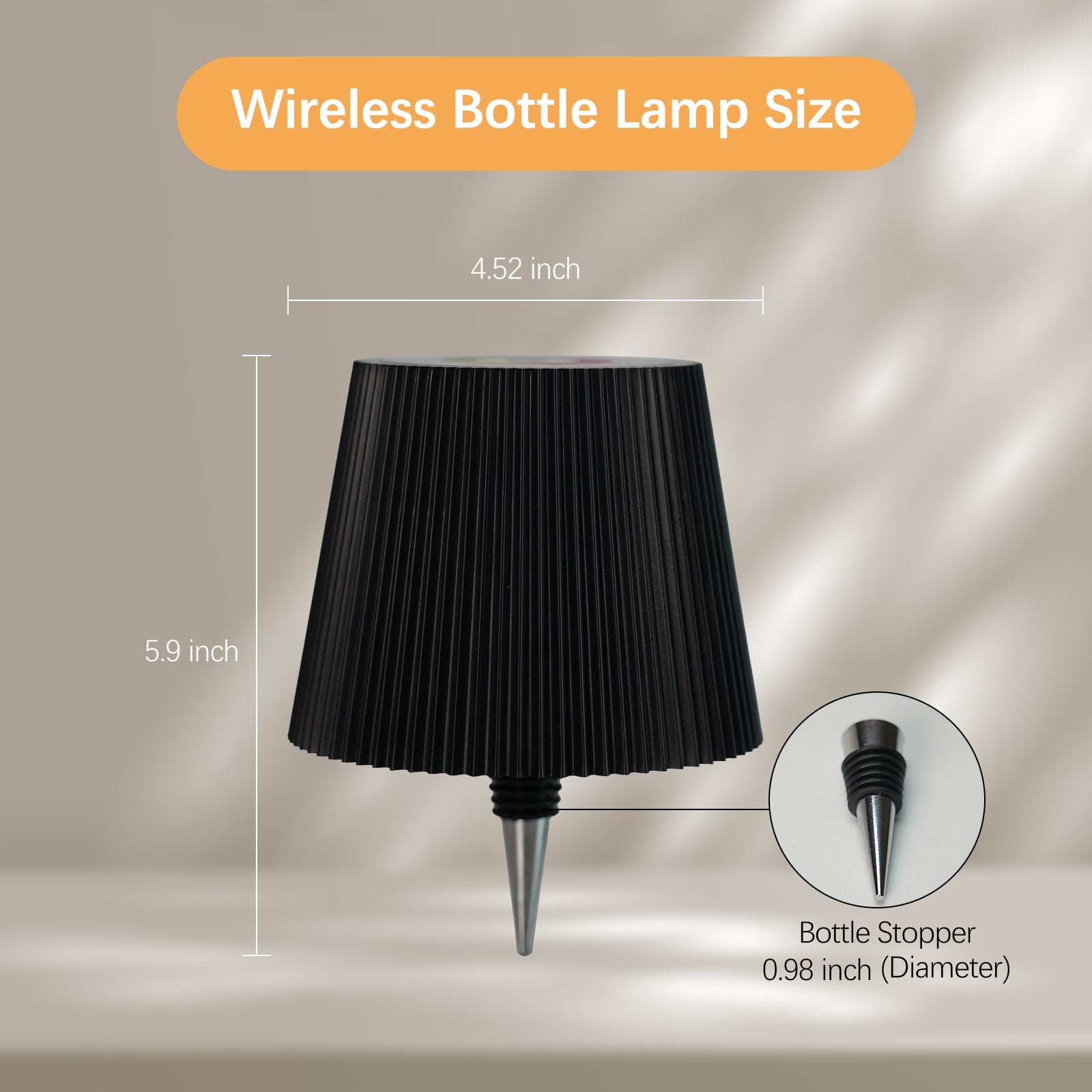 Wireless Bottle Lamp Rechargeable Bottle Lights Touch Control for Liquor Bottles Color-Changing Fillable Lamp for Bars Restaurants Home Decor